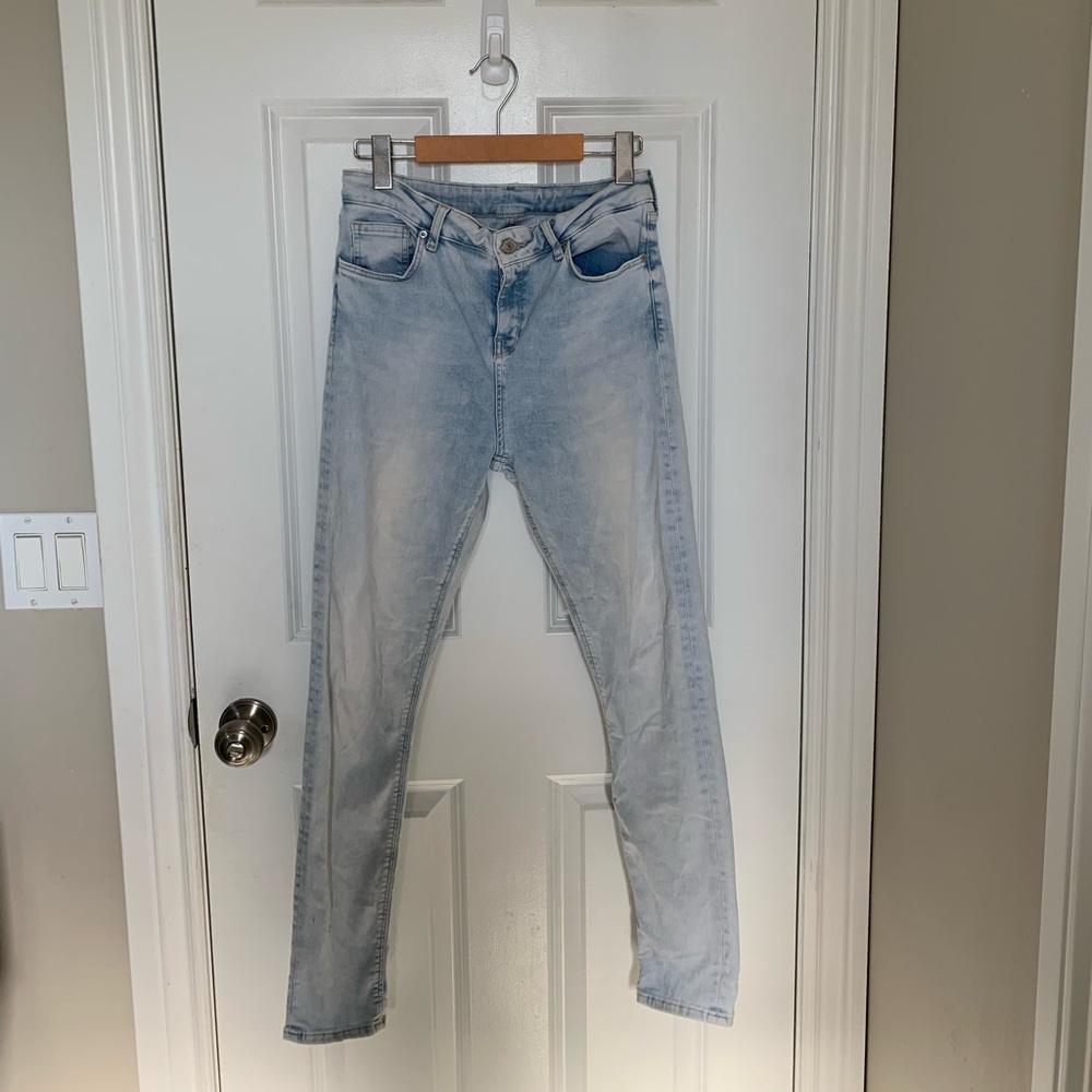 TOPSHOP light denim skinny jeans